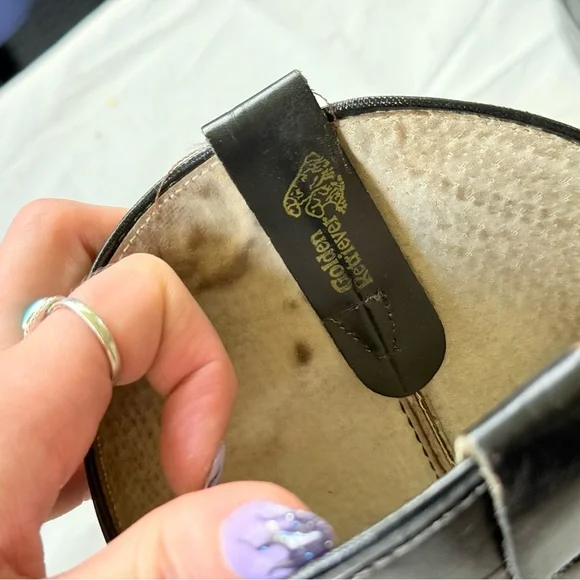 Golden Retriever Black Leather Cowboy Boots - Picture 11 of 13